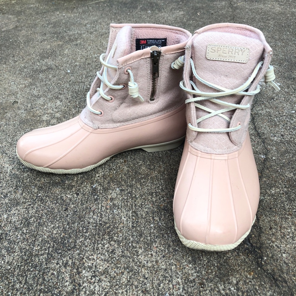 Sperry saltwater wool rose dust duck boots